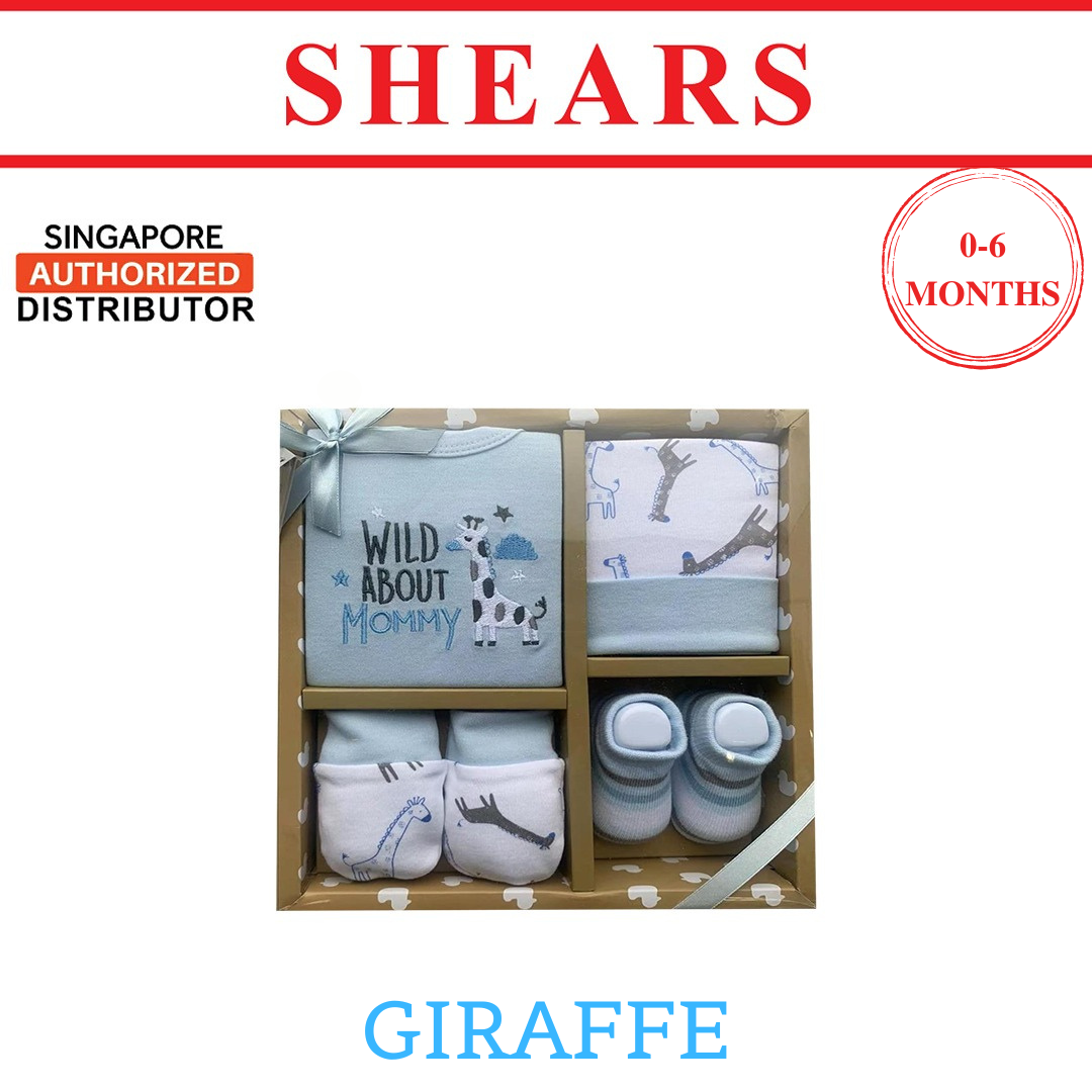 Shears Spring Gift Set 4pcs BLUE GIRAFFE